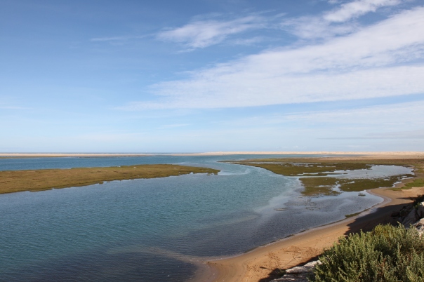 Panoramic view of the Naila Lagoon (Khenifiss National Park).