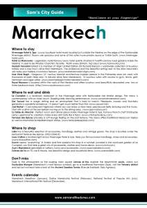 Marrakech - Sam's City Guide